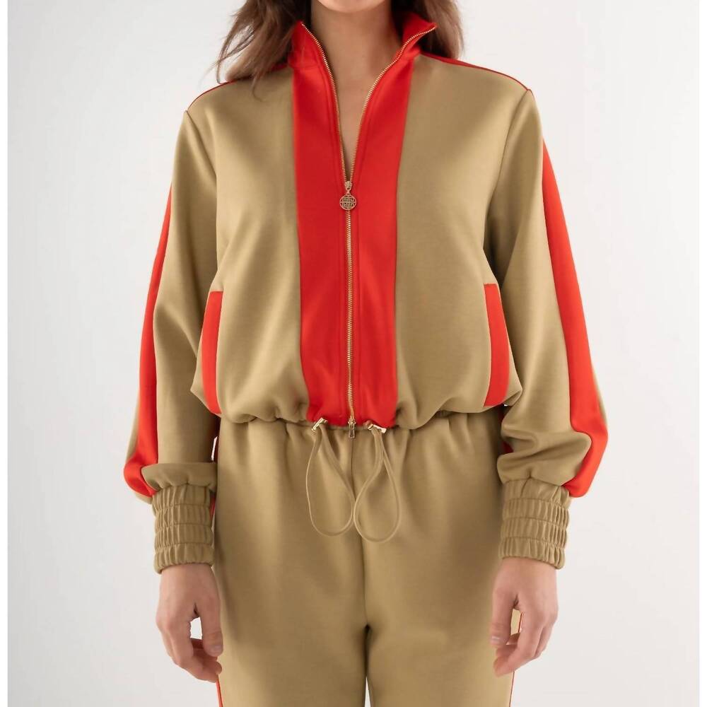 NEW EMILY MCCARTHY women's bailey bomber jacket in cherry spice